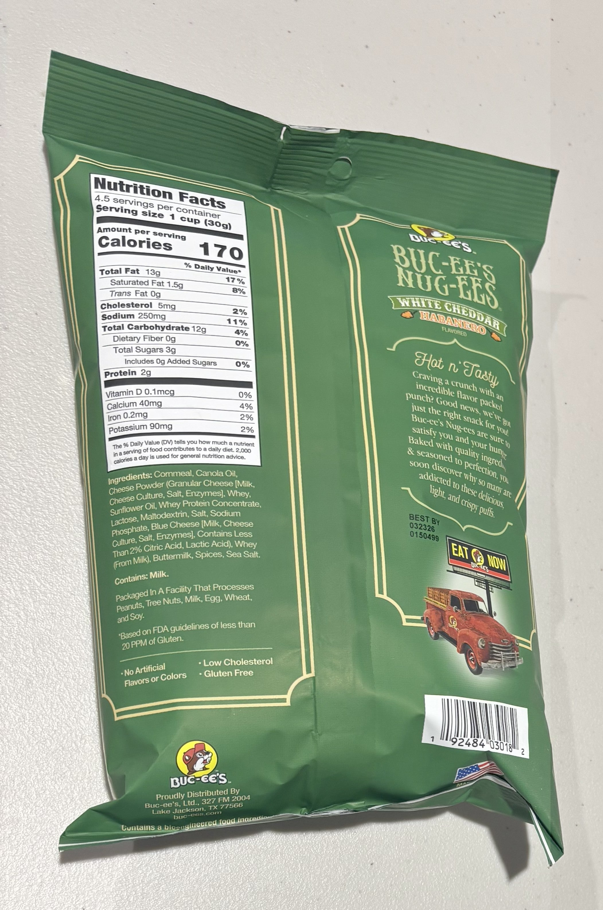 Buc-ee’s Nug-ee’s  White Cheddar Habanero